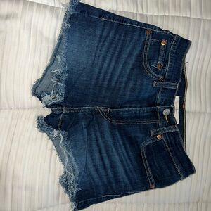 Levis Denim Blue Women High Rise‎ Shorts
